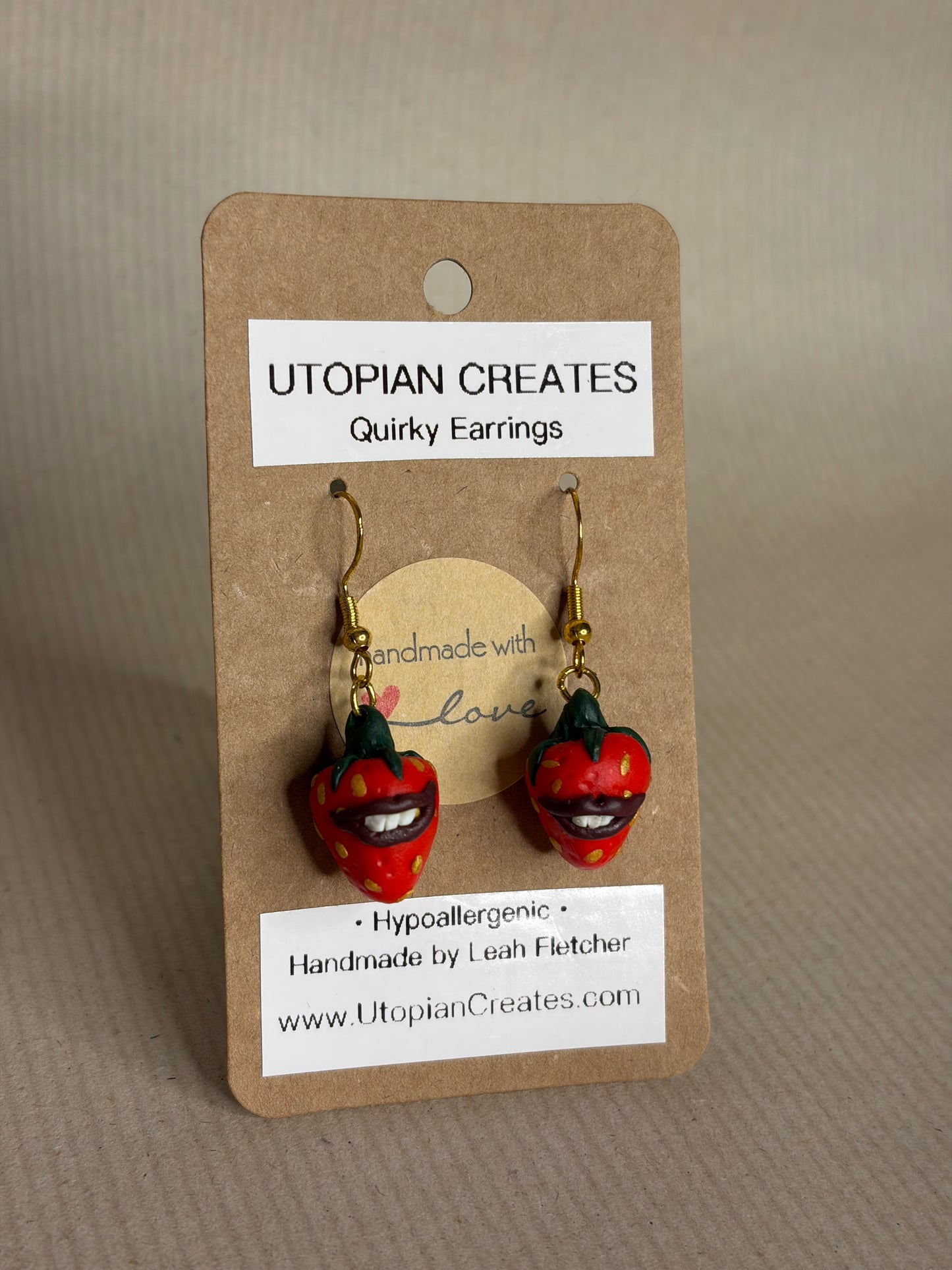 Smiling Strawberry Earrings
